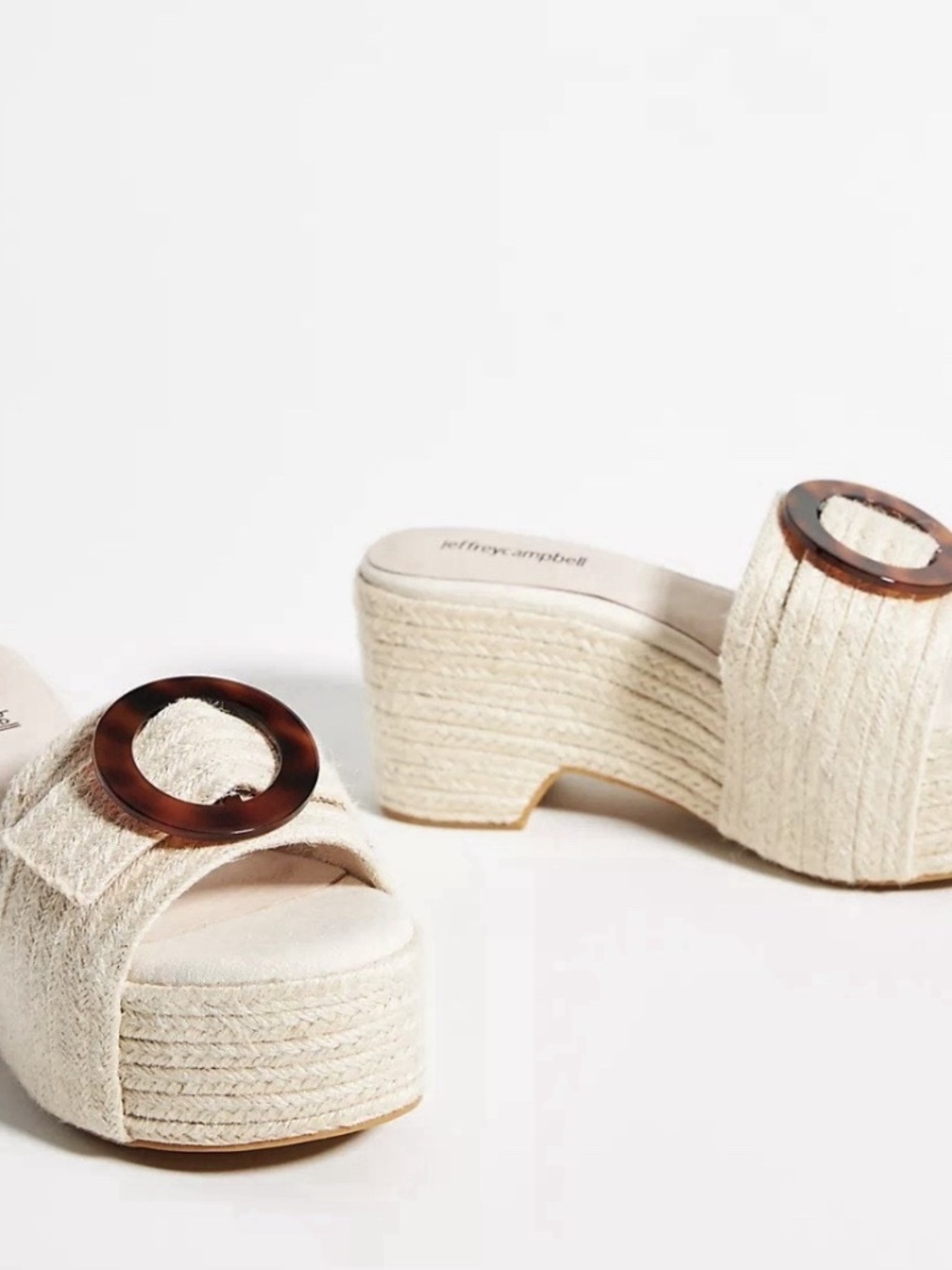 Jeffrey Campbell Jute Heel Platform Sandals size 8 EUC
